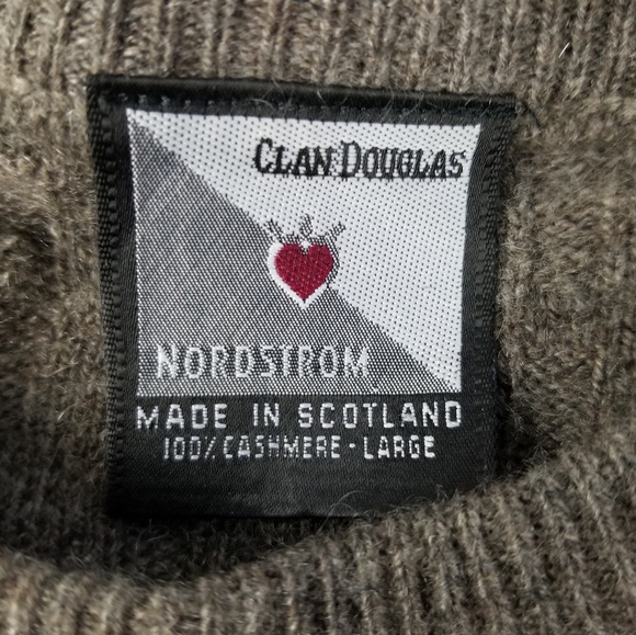 Vintage Clan Douglas Cashmere Mens Sweater L Grey - Picture 4 of 7